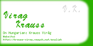 virag krauss business card